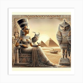 Egyptian Queen And Owl Art Print