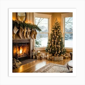 Christmas In The Living Room 62 Art Print