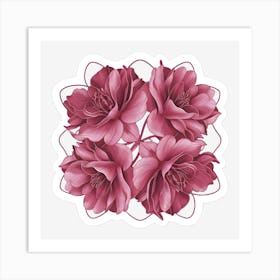 Pink Flowers 18 Art Print