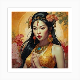 Default Art Print Beautiful Asian Goddess 2 Art Print