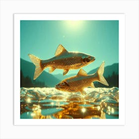 Golden fish Art Print