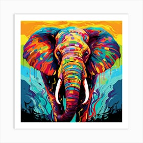 Elephant Painting 13 Art Print