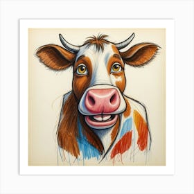 Cow Illustration Art Print