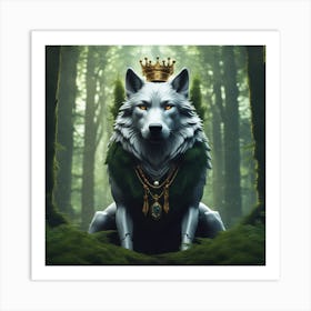 Wolf In The Forest 66 Art Print