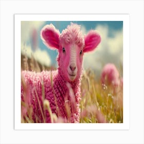 Pink Lamb Art Print