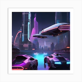 Futuristic Cityscape 7 Art Print