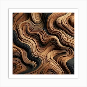 Abstract Wavy Pattern 1 Art Print