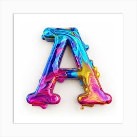 Colorful Letter A 2 Art Print