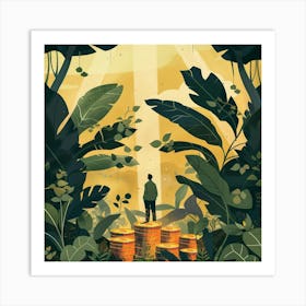 Man In The Jungle Art Print