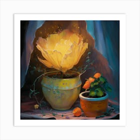 Flower And A Pot Art Print