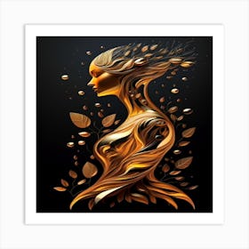 Golden Woman Art Print