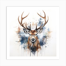 Deer Canvas Art Art Print