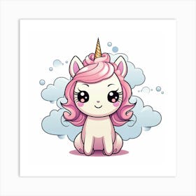 Cute Unicorn 543 Art Print