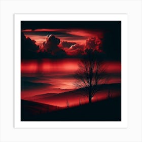 Red Sky Art Print