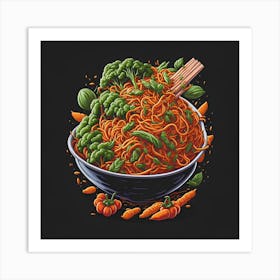 Bowl Of Noodles 1 Art Print
