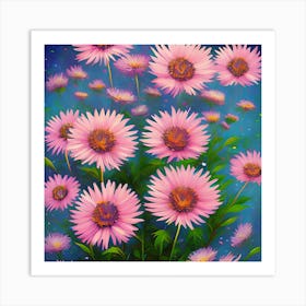 Aster Flowers 5 Art Print