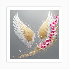 Abstract angelic flight Art Print