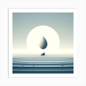 Leaf In The Water Art Print