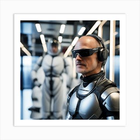 Man In A Futuristic Suit 2 Art Print