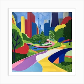 Abstract Park Collection Millennium Park Chicago 3 Art Print