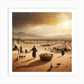 Desert Landscape - Desert Stock Videos & Royalty-Free Footage Art Print