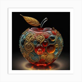 The glass apple an intricate design that adds to its exquisite appeal. 5 Art Print