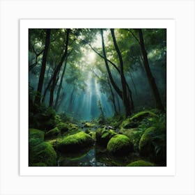 Mossy Forest Art Print