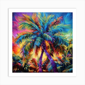 Tropical Palm Trees Art Print