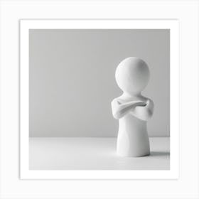 White Man With Arms Folded Art Print