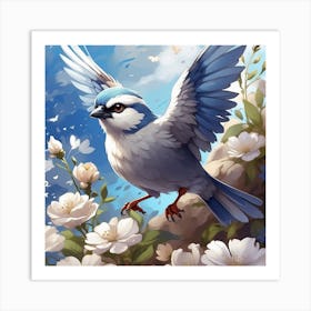 Blue Bird Art Print