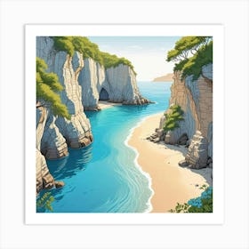 Beach And Sea Oceans Art Print (1) Art Print