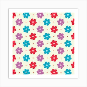 Abstract Art Pattern Colorful Artistic Flower Nature Spring Art Print