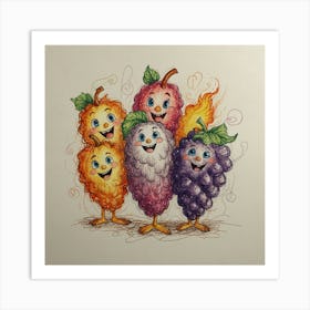 Grapes Illustration Art Print