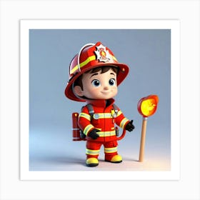 Firefighter 1 Art Print