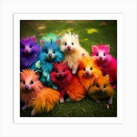 Firefly Group, Friendly, Fluffy, Creatures, Lies, Special Ability, Whimsical, Adorable, Quirky, Play (1) Art Print