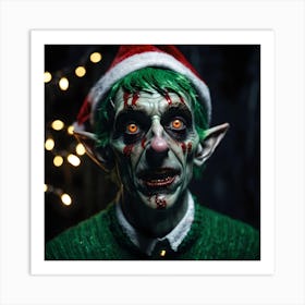 Zombie Elf 3 Art Print