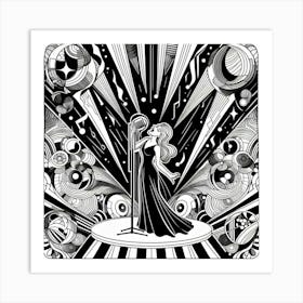 Woman Singing Art Print