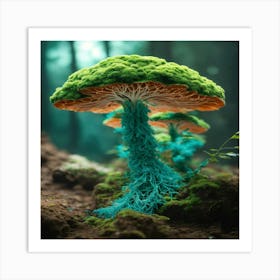 Fungus In The Forest Art Print