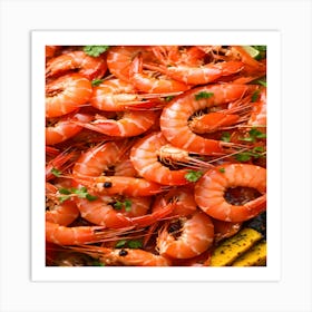 Shrimp On A Plate Art Print