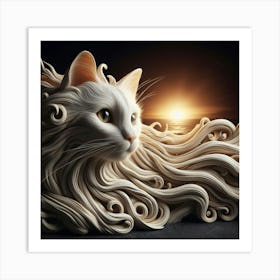 Cat With Long Hair 1 Art Print