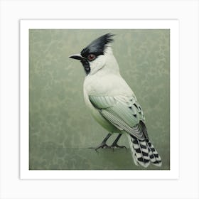 Ohara Koson Inspired Bird Painting Cardinal 3 Square Art Print