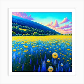 Field Of Dandelions Art Print