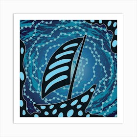 Aboriginal Dot Art Vector Painting Art Print