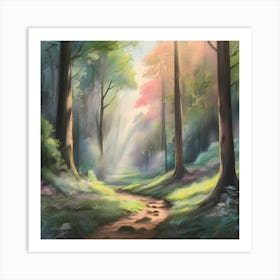 Path In The Woods 5 Art Print