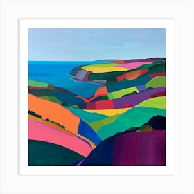Colourful Abstract Pembrokeshire Coast National Park Wales 1 Art Print