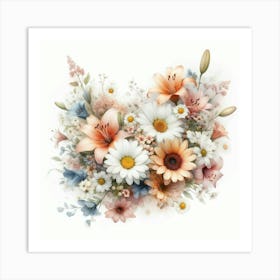 Bouquet Of Flowers Art Print