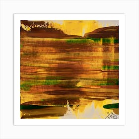 Swipe - Yellow Art Print