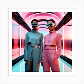 Futuristic Women 2 Art Print