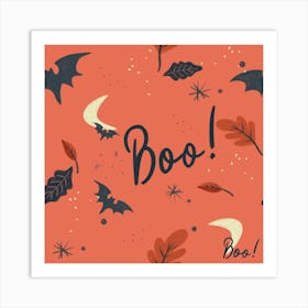 Boo orange Art Print