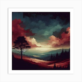 Landscape Painting 264 Art Print